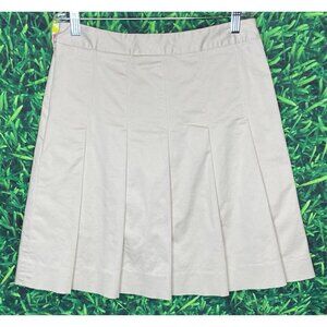 Lilly Pulitzer Tan Khaki Pleated Knee Length Women’s Size 2 Cotton Skirt